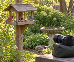 how to photograph birds in the backyard