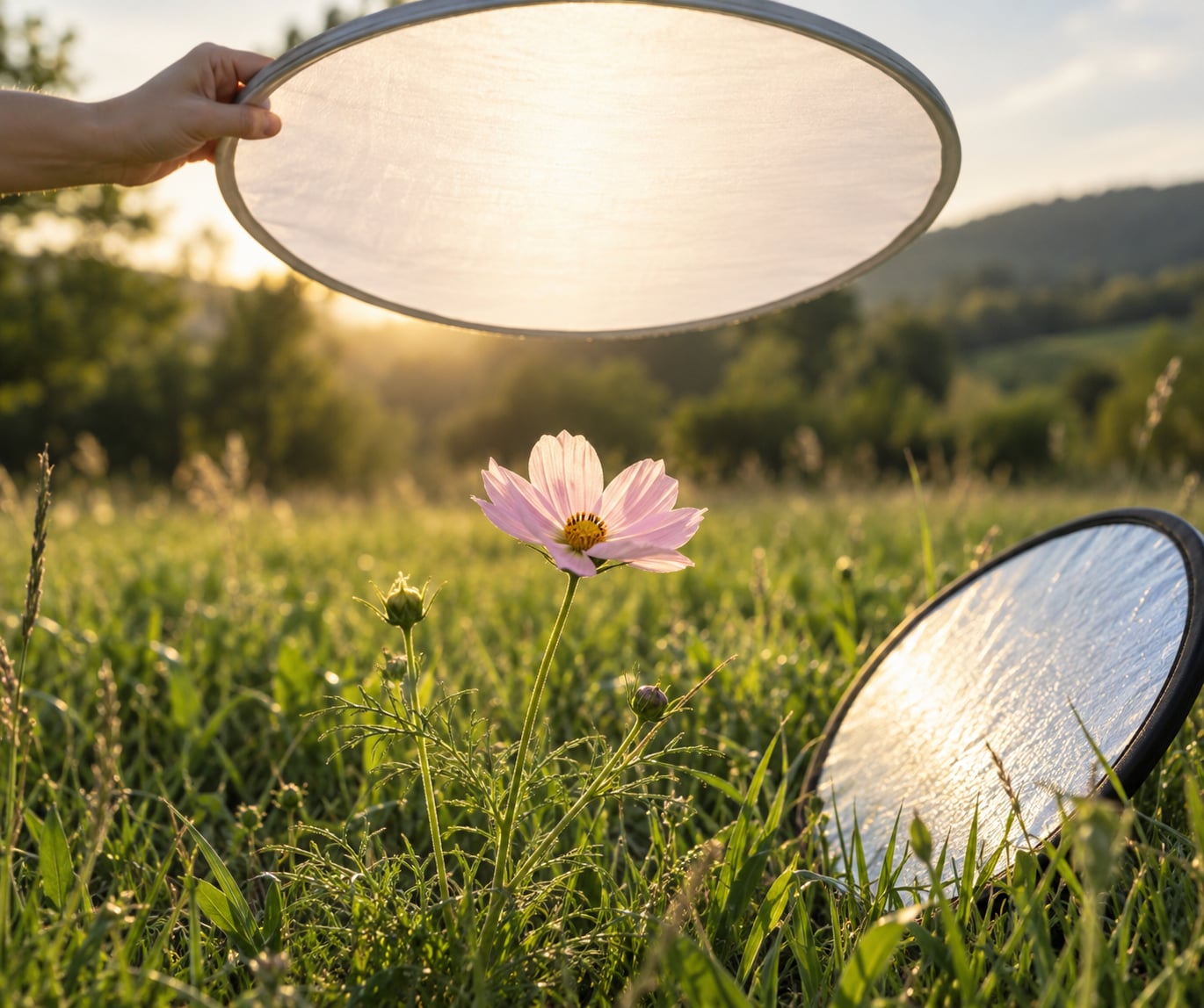 how to use a diffuser in outdoor flower photography