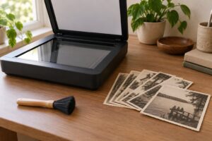how to scan old family photos