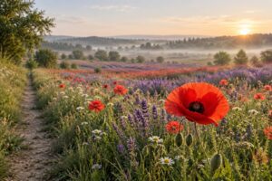 how to photograph a flower field without it looking cluttered