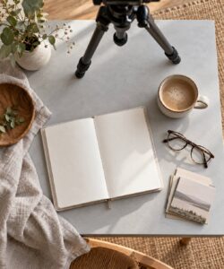 how to photograph a flat lay