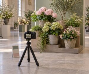 what camera settings to use at a flower show