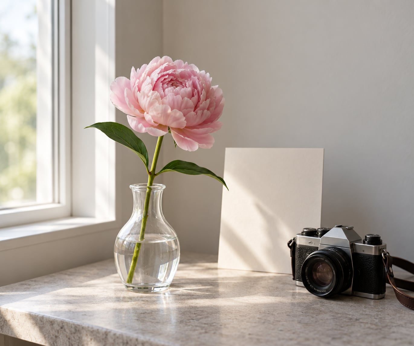 how to photograph a single flower in a vase