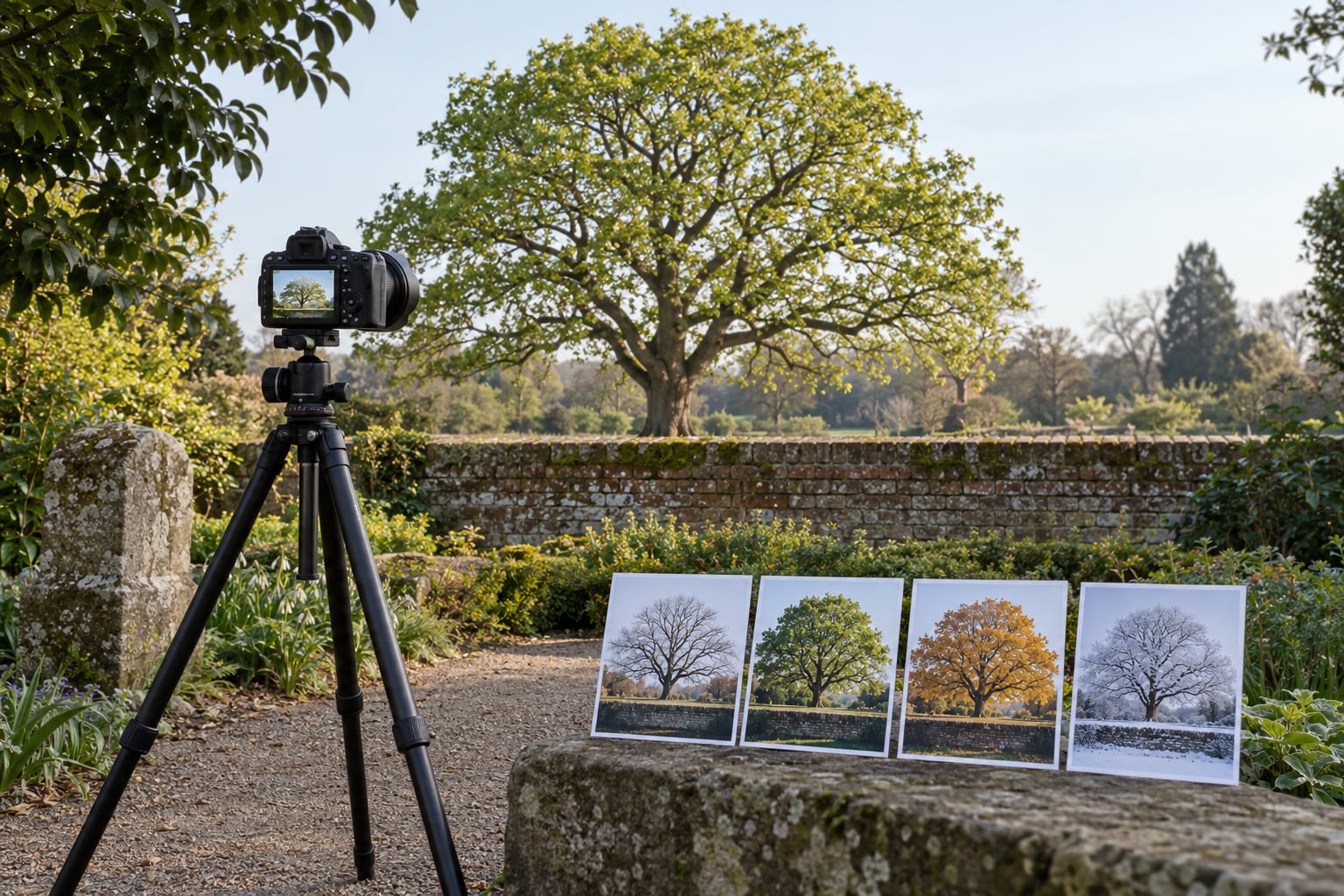 how to photograph the same spot through the seasons
