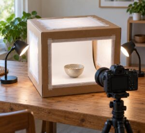how to build a cheap light box at home