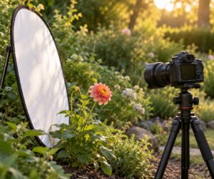 how to use a reflector for flower photos