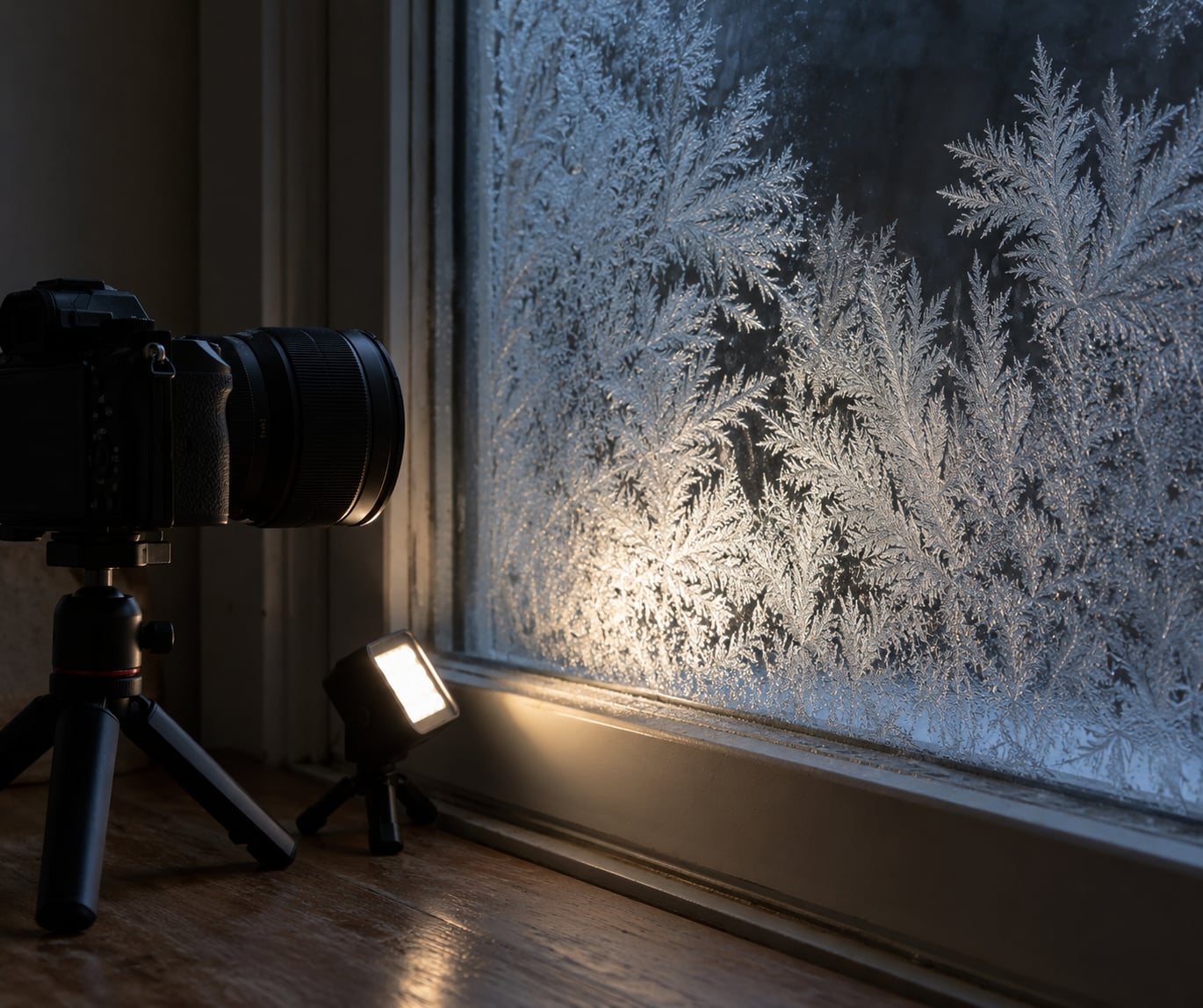 how to photograph frost patterns on windows