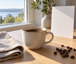 how to photograph a coffee cup