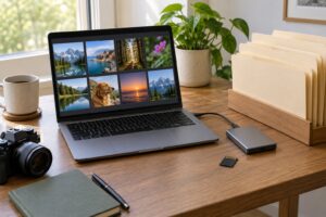 how to organize a photo library