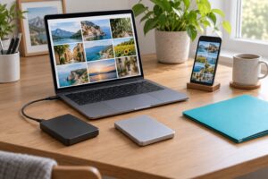 how to back up photos safely at home