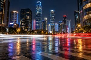 how to photograph city lights at night