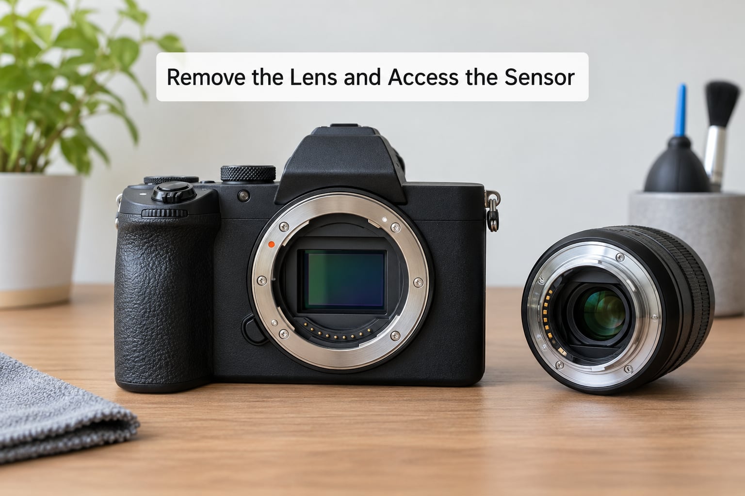 Remove the Lens and Access the Sensor