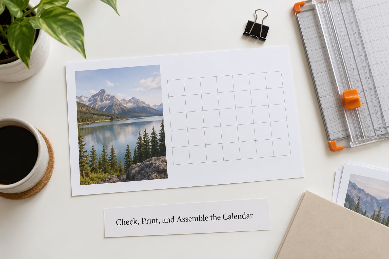 Check, Print, and Assemble the Calendar