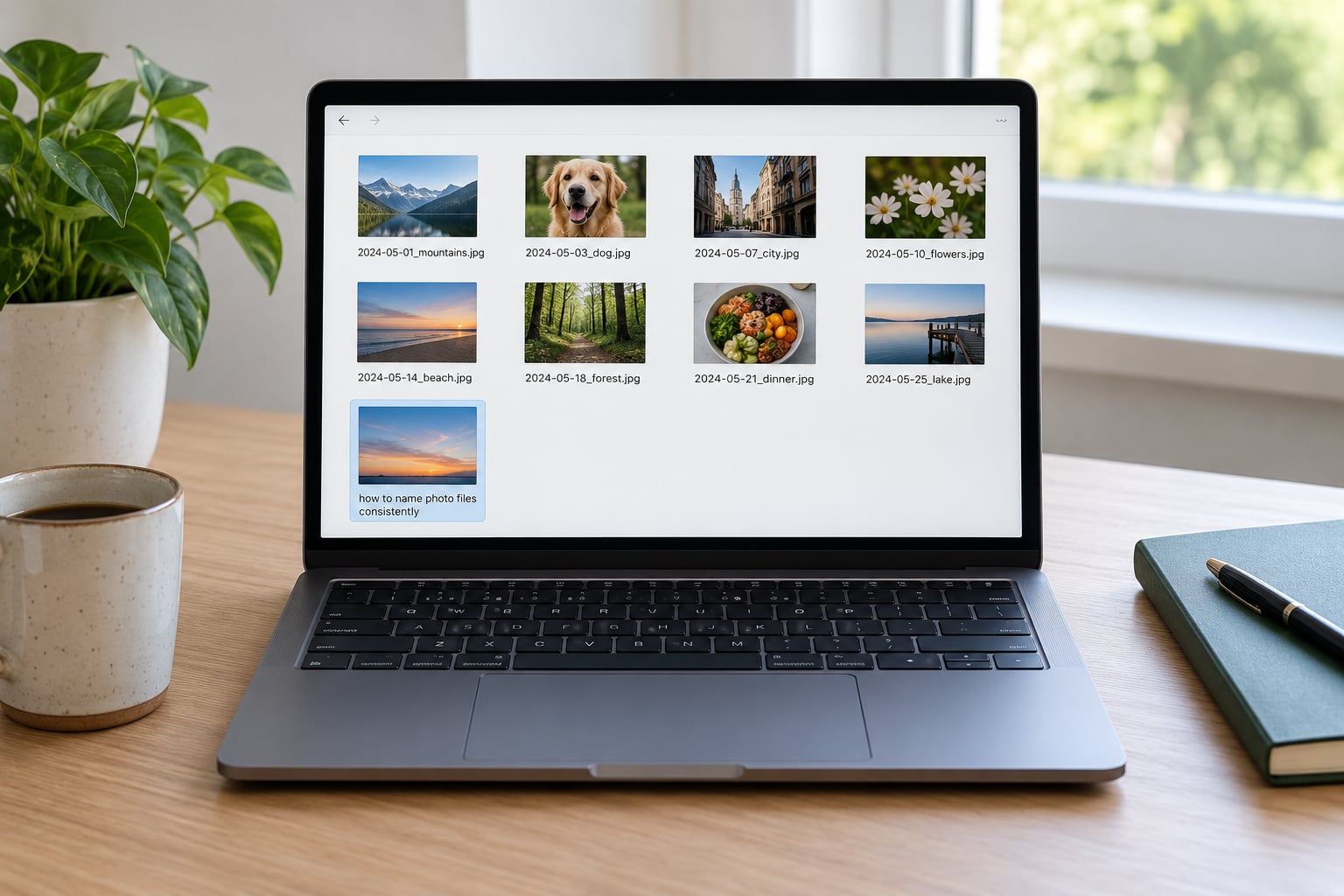 how to name photo files consistently