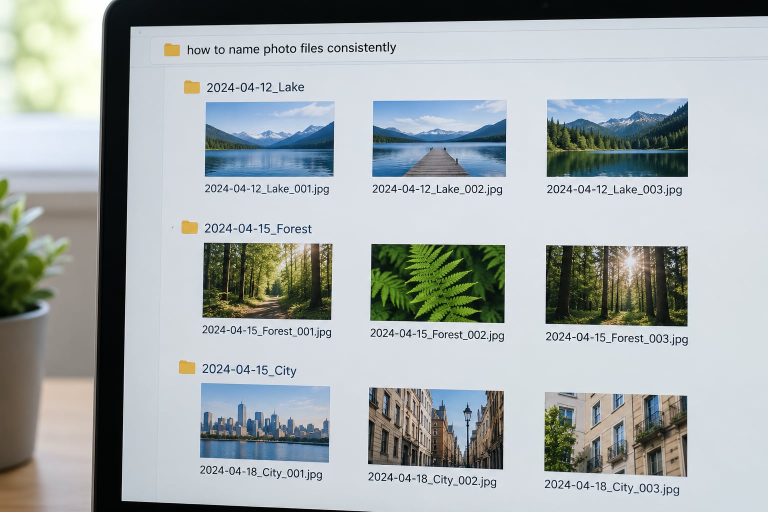 how to name photo files consistently