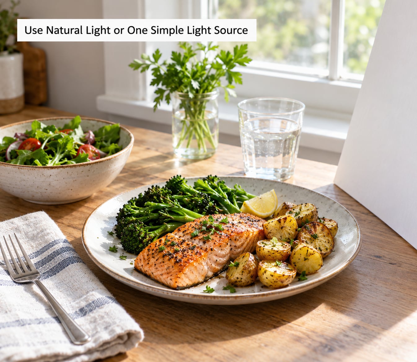Use Natural Light or One Simple Light Source
