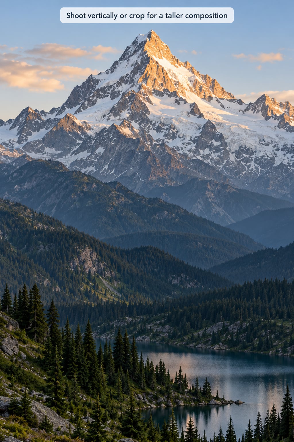 Shoot vertically or crop for a taller composition