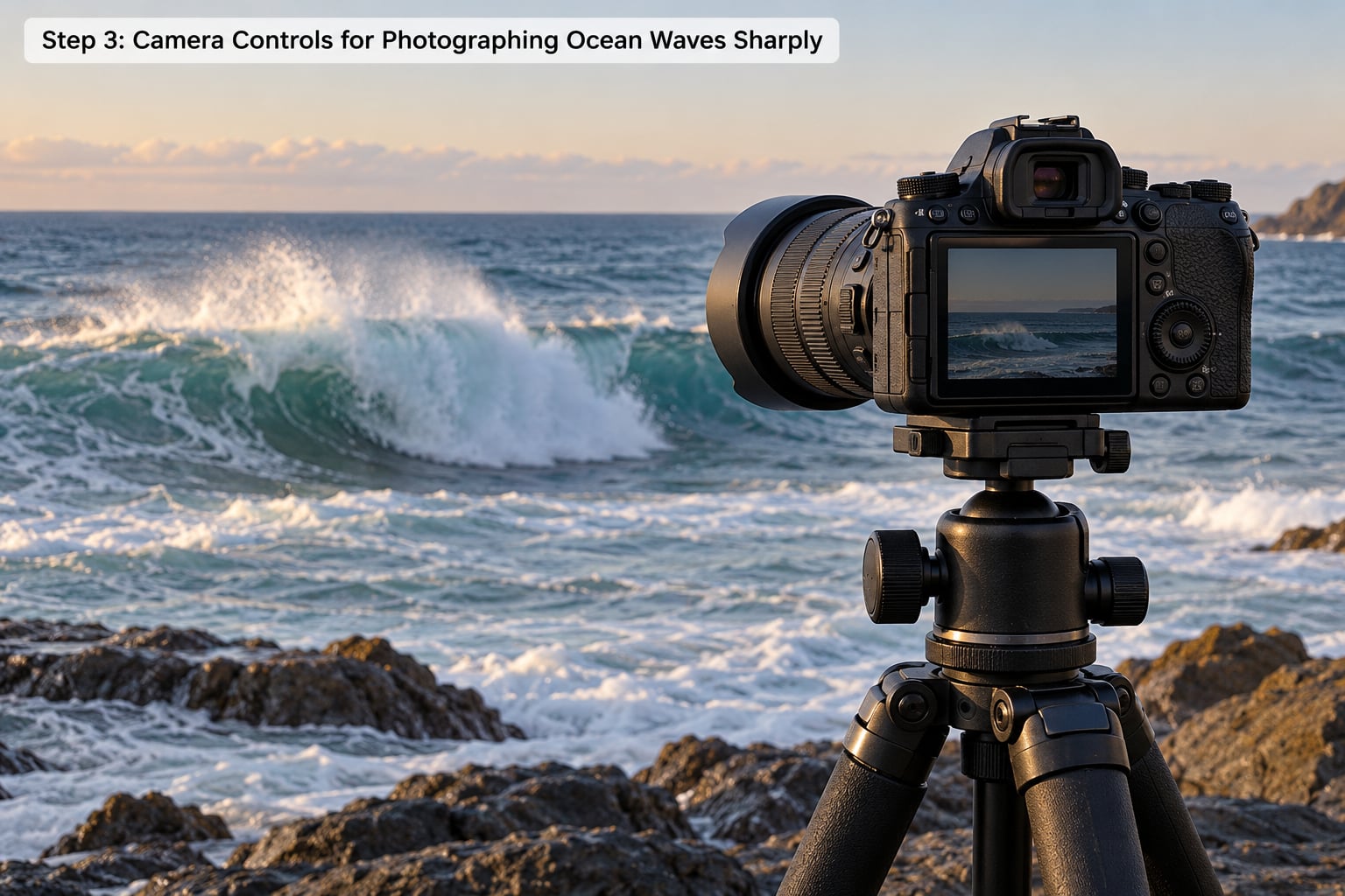 Step 3: Camera Controls for Photographing Ocean Waves Sharply