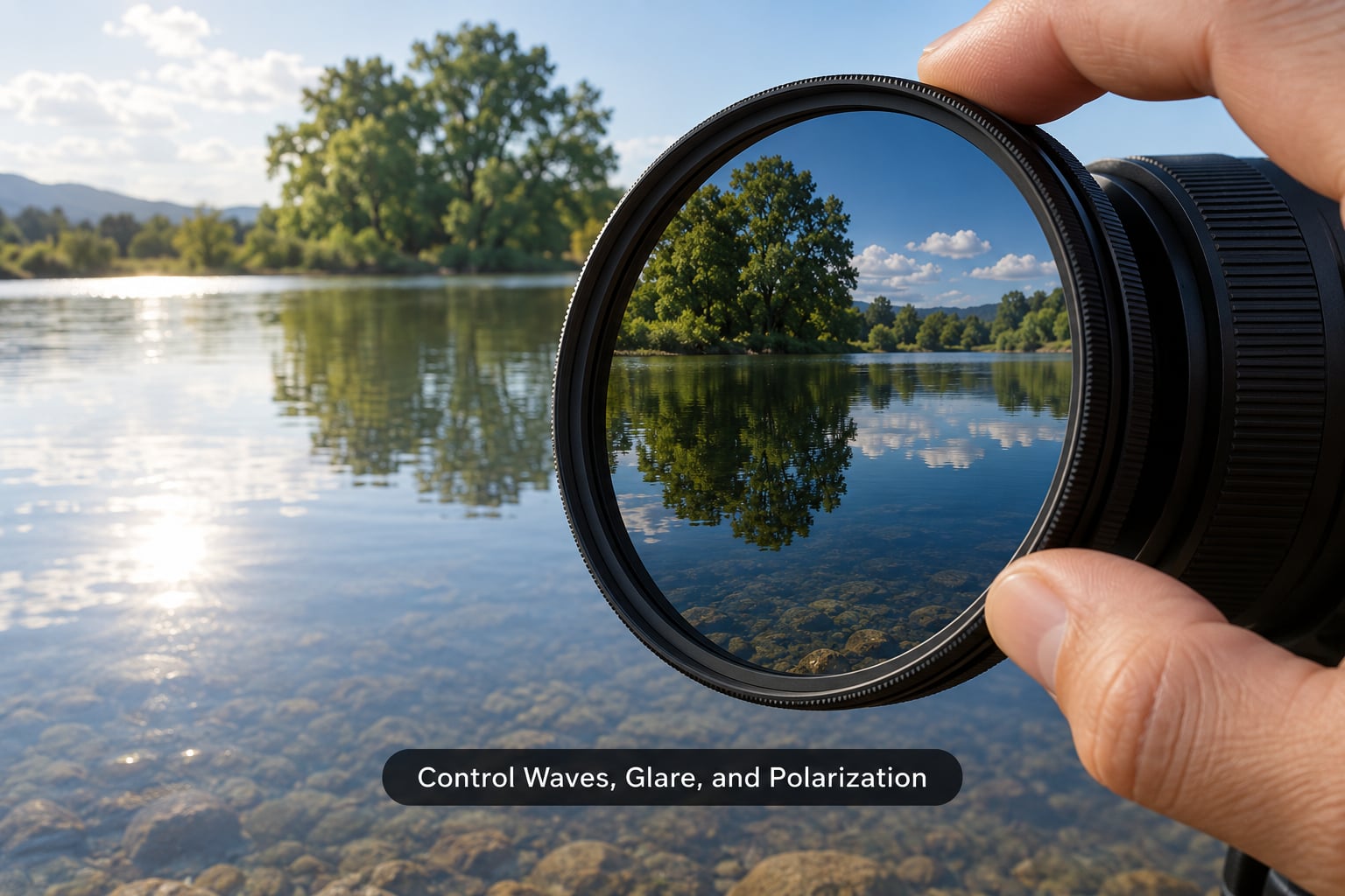 Control Waves, Glare, and Polarization