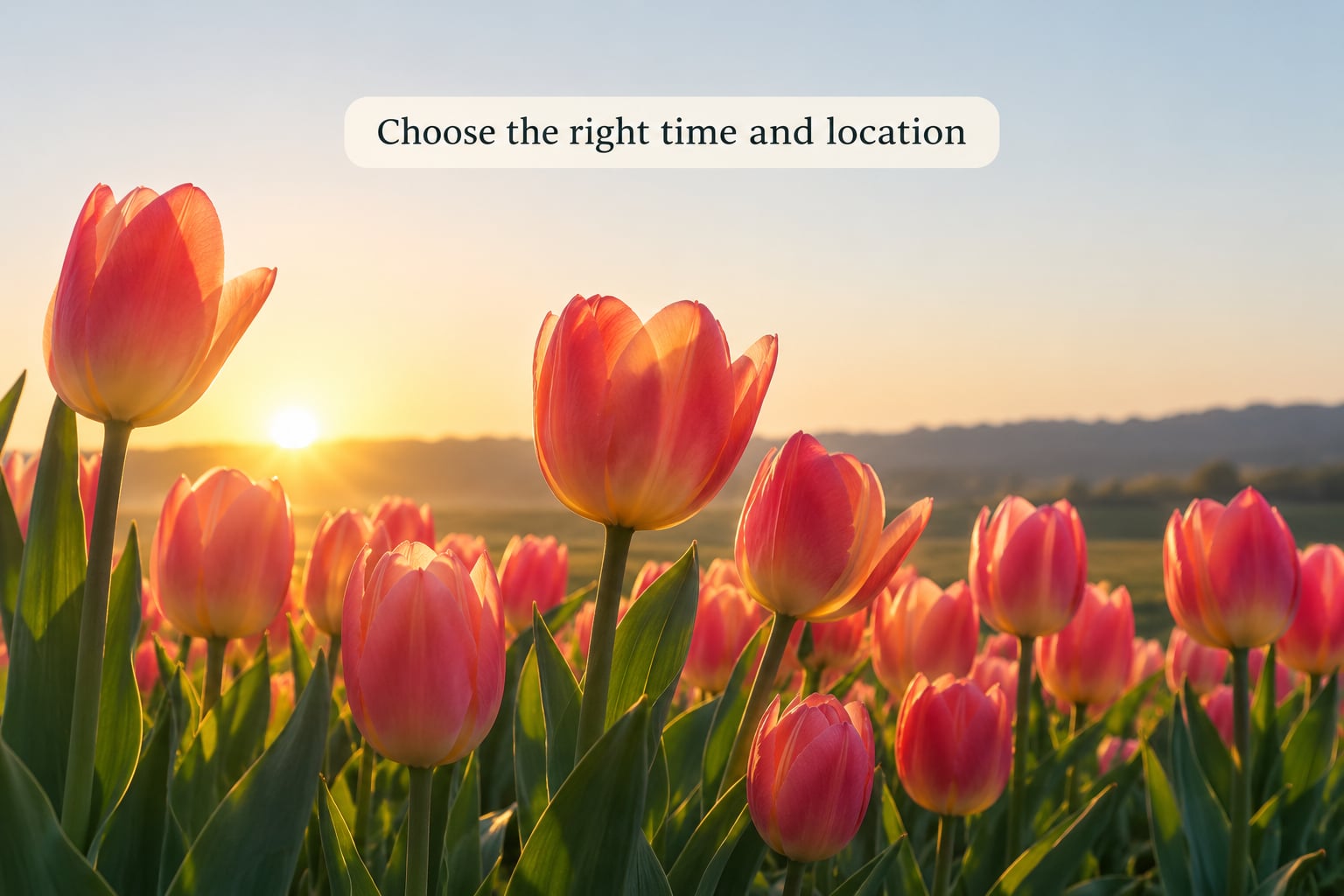 Choose the right time and location