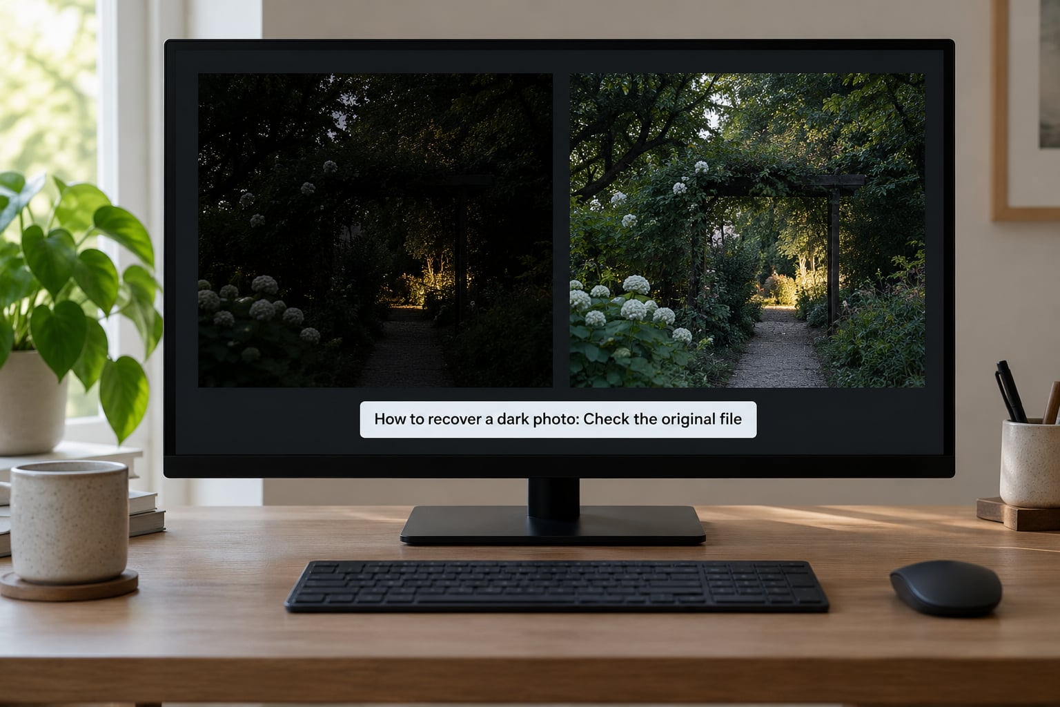 How to recover a dark photo: Check the original file