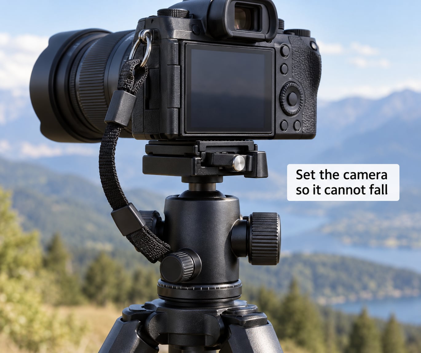 Set the camera so it cannot fall
