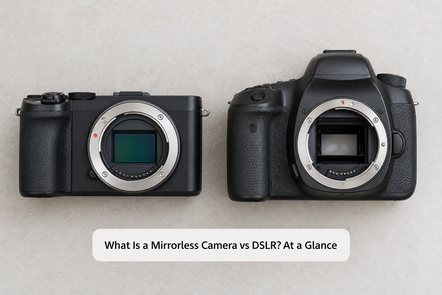 What Is a Mirrorless Camera vs DSLR? At a Glance