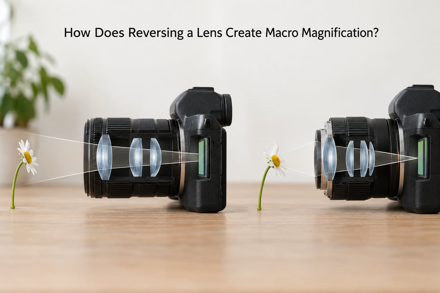 How Does Reversing a Lens Create Macro Magnification?