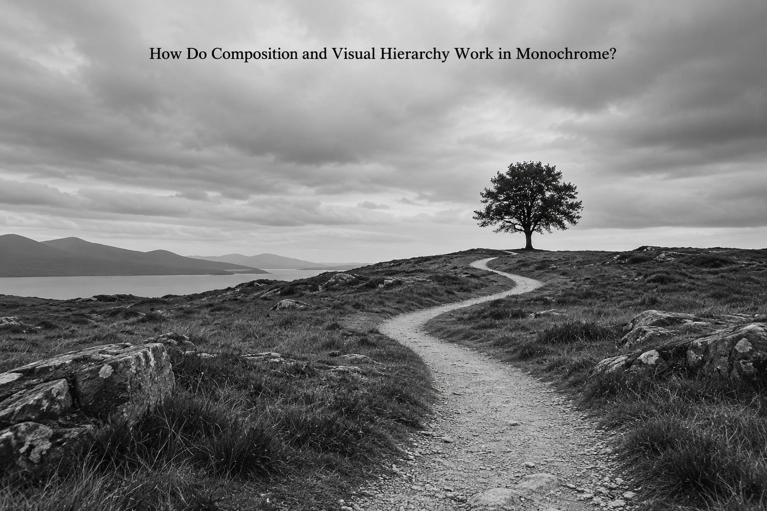 How Do Composition and Visual Hierarchy Work in Monochrome?
