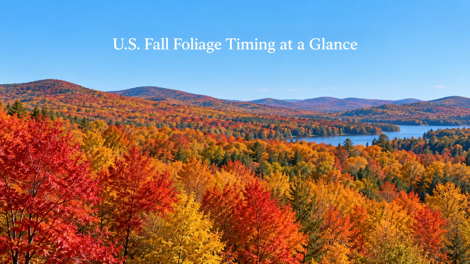 U.S. Fall Foliage Timing at a Glance