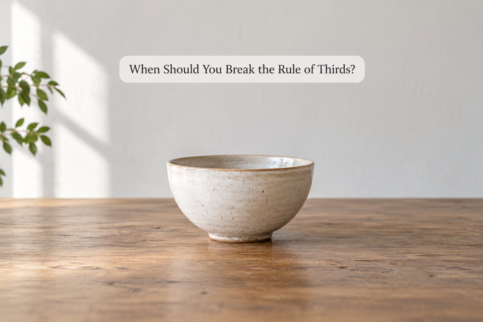When Should You Break the Rule of Thirds?