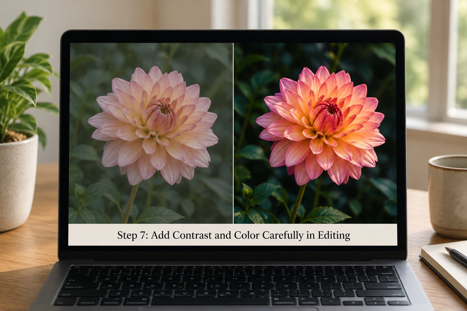Step 7: Add Contrast and Color Carefully in Editing